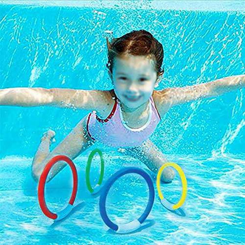 WFTHOD Summer Diving Toys Diving Circle Throwing Toy Funny Swimming Diving Ring Pool Diving Game Children Dive Toy Swimming Pool (Color : Y)