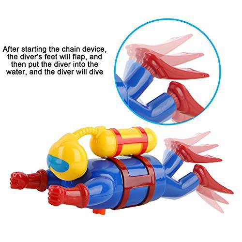Wind Up Diver Diving Toys, Pool Toys for Kids, Clockwork Power Beach Toy, Sand Toy Summer Outdoor Toy, Swimming Pool Bathing Time Fun