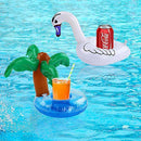 Winerming Inflatable Drink Holder 15 Packs of Inflatable Buoys, 15 Inflatable Coasters of Different Shapes, for Pool Parties, Suitable for Summer Pool Parties (15 Pieces + Inflator)