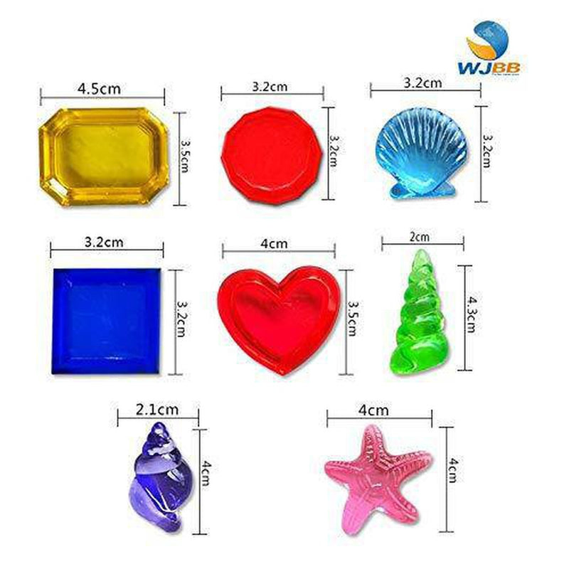 WJBB Sinking Dive Gems Colorful Acrylic Gemstones Acrylic Shells Pool