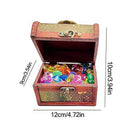 wujomeas Dive Gem Pool Toys Treasure Box - 100 Pieces Colorful Diamond with Treasure Box Treasure Hunt Game Set, Summer Swimming Diving Looking for Pirate Box Gems Toy for Kids