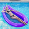 X XBEN Inflatable Pool Volleyball Game with Ring Toss, Pool Float Set with Ball & Eggplant Pool Floats Adult Size, Infatable Food Shape Pool Hammock