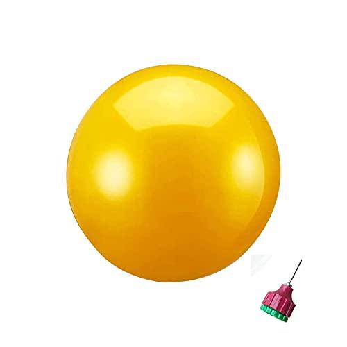 Xenomose Inflatable Pool Balls, PVC Fills with Water Swimming Pool Toys Ball Underwater Game Pool Ball for Teens Adults Swimming Pool Water Passing Dribbling Diving Pool Games (Yellow)