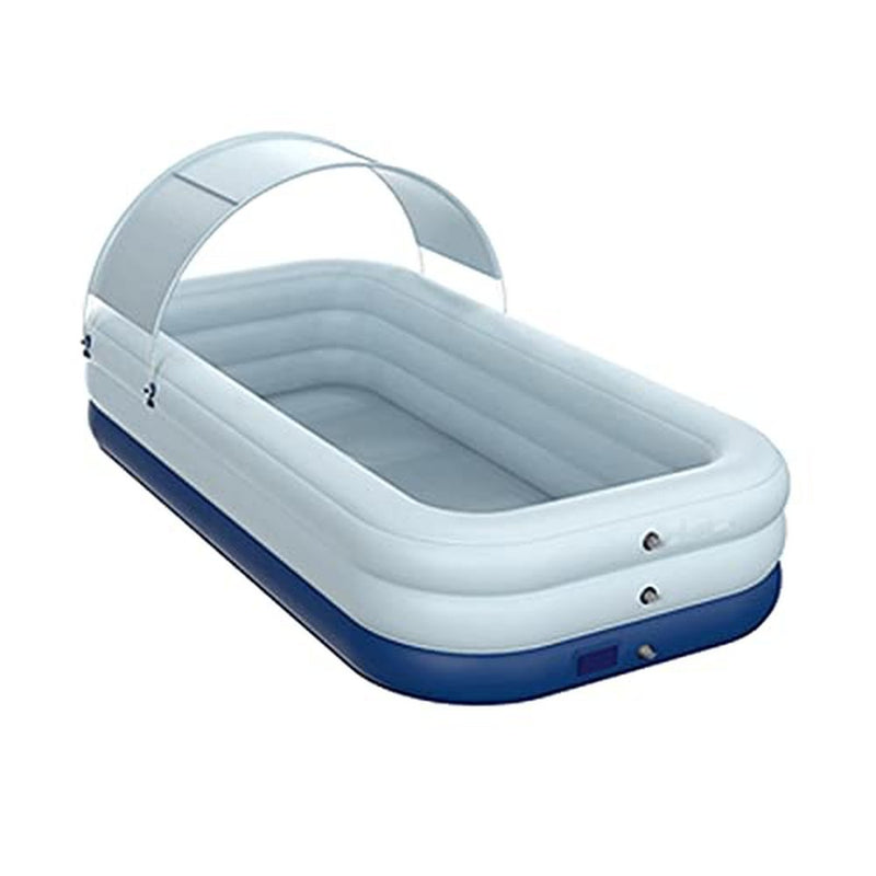 Xiao Yu Inflatable Swimming Pool, Family Plunge Pool, Outdoor, Garden, Backyard Leisure Inflatable Pool (Color : Blue 428X210X60cm)