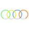 XQAQX Dive Rings,Swimming Pool Toy Rings,4pcs Pool Dive Rings Underwater Swimming Pool Toy Rings Underwater Fun Toys for Kids