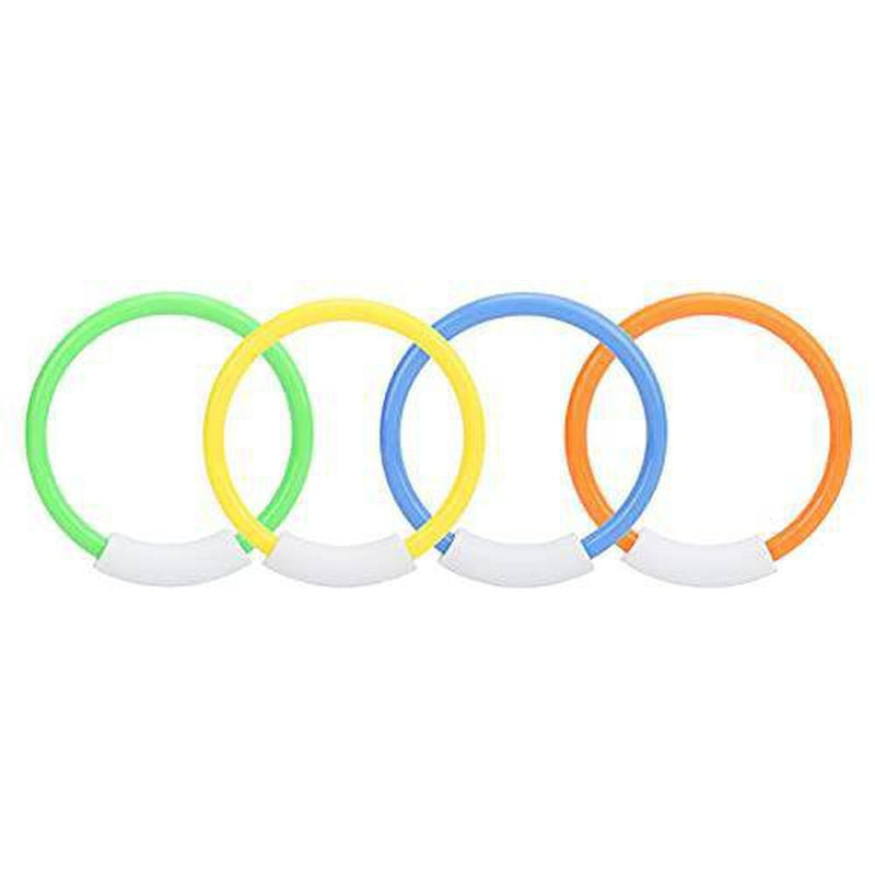 XQAQX Dive Rings,Swimming Pool Toy Rings,4pcs Pool Dive Rings Underwater Swimming Pool Toy Rings Underwater Fun Toys for Kids