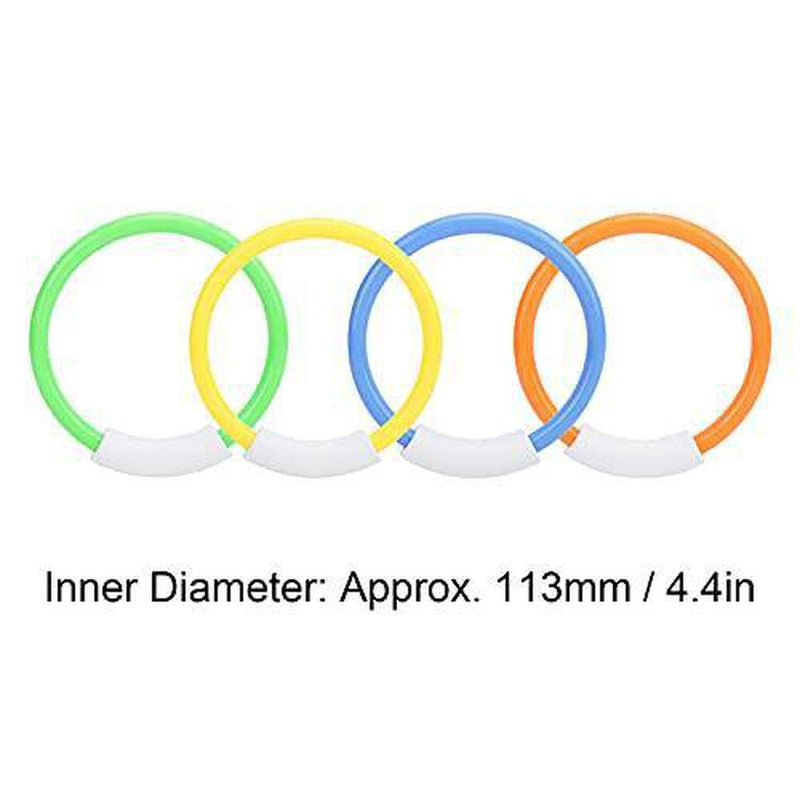 XQAQX Dive Rings,Swimming Pool Toy Rings,4pcs Pool Dive Rings Underwater Swimming Pool Toy Rings Underwater Fun Toys for Kids