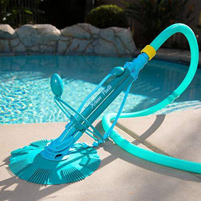 XtremepowerUS Premium Automatic Suction Vacuum-generic Climb Wall Pool Cleaner Sweeper In-Ground Suction Side + Hose Set