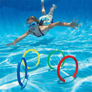 XUEMEI 4pcs Swimming Pool Diving Circle Plastic Portable Swimming Diving Ring for Children Parent-Child Gift Children's Summer Toys (Color : Multicolor)