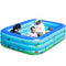 YAHAO Above Ground Pools Rectangular，Family Inflatable Swimming Pool Garden Summer Outdoor Kids Paddling Inflatable Water Park,300cm