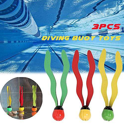 YANCAI Diving Toy 3 Pcs Kids Water Fun Toys, Underwater Diving Seaweed Toy for Children Learning Swimming Diving Training, Pool Games