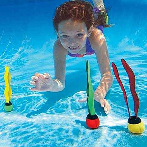 YANCAI Diving Toy 3 Pcs Kids Water Fun Toys, Underwater Diving Seaweed Toy for Children Learning Swimming Diving Training, Pool Games