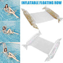 Yaochen Pool Floats Inflatable, Sequin Water Floating Bed Folding Inflatable Deck Chair Floating Row Adult Water Bed with Net Hammock Water Beach Party Toy