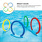 YARNOW 4pcs Pool Dive Rings Swimming Diving Rings Underwater Swimming Pool Dive Toys Game for Kids Children