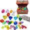Yeahb Diving Gems Pool Toys Set, Acrylic Diamond Gems Toy with Pirate Treasure Box Swimming Pool Treasure Hunt Diving Toy for Kid