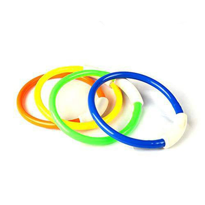 YeahiBaby 4 pcs Colorful Diving Rings Underwater Swimming Grab Toy Rings Diving Training Accessory