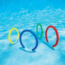 Yeaphy Classic Diving Rings, 4-Pack Diving Toys, Swimming Pool Toys for Children, Diving & Retrieval, EZ-Grab with a Large Diameter