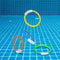 YHmall 4 Pack Pool Diving Toys Water Swimming Pool Diving Rings Toys for Kids Colorful Easy to Find and Grab