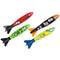 YHmall 4 Pcs Pool Diving Toys Torpedo Bandits Underwater Gliding Shark Small Water Rockets Play and Training Diving Toys for Pool