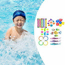 Yiju Plastic Swimming Underwater Diving Toys Water Game Swimming Pool Toy Set Diving Seaweeds Pool Training for Kids Boys Girls Summer Gift - 40PCS