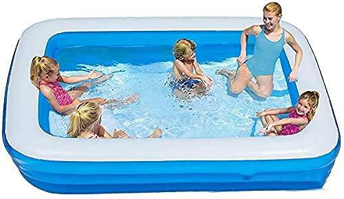 Yikefan Pools Soaking tub Paddling Pool Inflatable Swimming Pool for Adults Kids,Extra Large Above Ground Inflatable Pool,Family Kiddie Pool for Toddlers,Backyard Patio Garden A 120x72x24inch