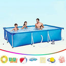 Yinhai Swimming Pool Metal Frame Steel Tube Rectangular Square Swimming Pool Pond Large Bracket Above Ground Summer Play Pool,30020166 cm