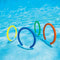 YIUS 4pcs Pool Dive Rings Underwater Swimming Pool Toy Rings Underwater Fun Toys for Kids