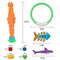 YJOO 26Pcs Diving Toys Underwater Children's Toys Diving Pool Toy Rings Toypedo Bandits Stringed Octopus & Diving Fish Underwater Treasure Gift Sets