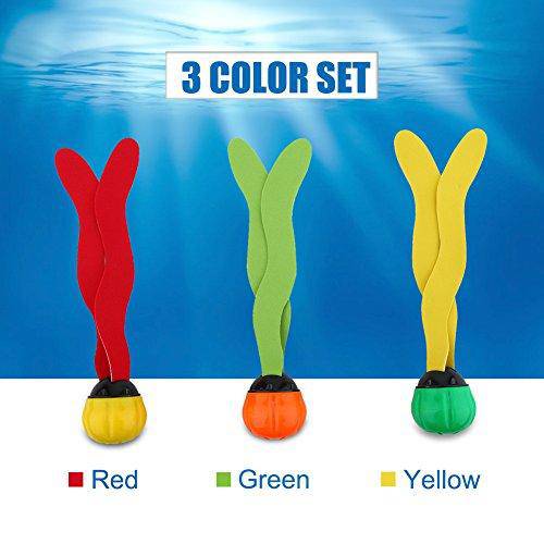 Yongfer Diving Toys-3pcs Swimming Pool Toys Sea Plant Shape Diving Toys Underwater Fun for Swimming Training