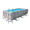 YOT Swimming Pool Framed Rectangle Family Outdoor Metal Frame Above Ground Swimming Pools Easy Assembly Fit for Patio Lawn Garden 9.85.72.6ft