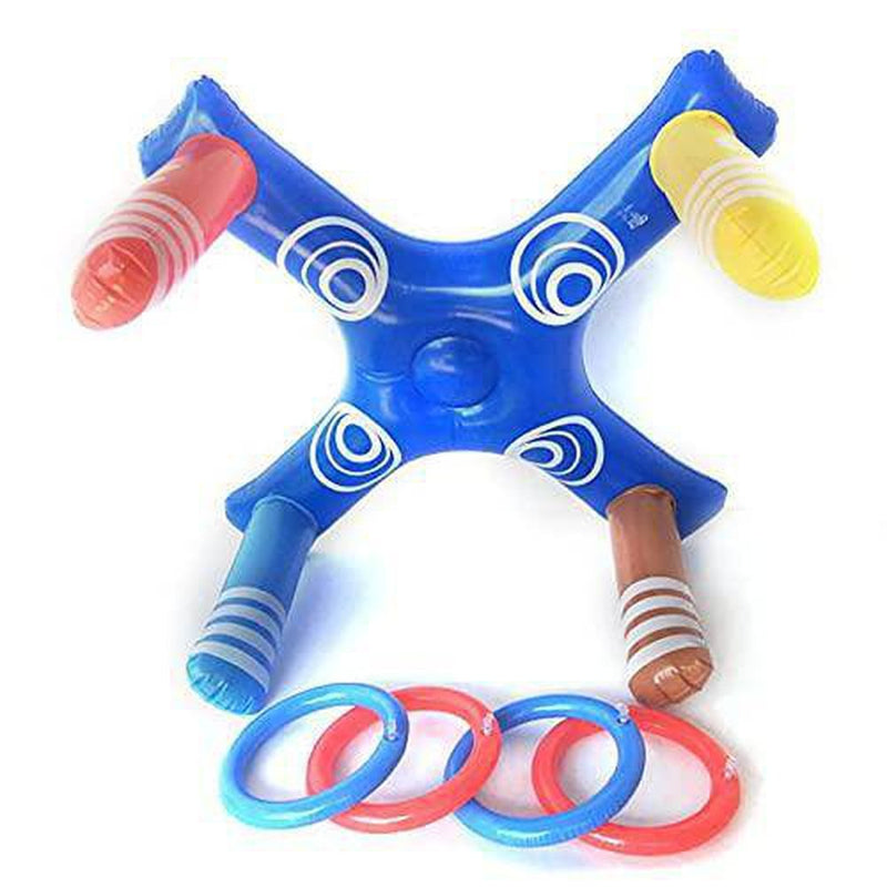 YouthRM Inflatable Cross Ring Toss Swimming Pool Game Fun Toys Summer Water Beach Party Props Plaything Air Mattress,