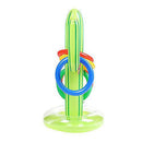 yuangower Inflatable Cactus Ring Toss Game,Cactus Swimming Pool Ring Toss Games Water Base Floating Swimming Pool Game for Kids Adults,Summer Pool Beach Party Supplies