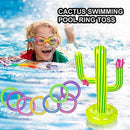 yuangower Inflatable Cactus Ring Toss Game,Cactus Swimming Pool Ring Toss Games Water Base Floating Swimming Pool Game for Kids Adults,Summer Pool Beach Party Supplies