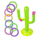 yuangower Inflatable Cactus Ring Toss Game,Cactus Swimming Pool Ring Toss Games Water Base Floating Swimming Pool Game for Kids Adults,Summer Pool Beach Party Supplies