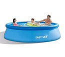 YUYTIN Inflatable Swimming Pool with Air Pump - 305CM76CM Quick Set Round Swimming Pools Above Ground Inflatable Pool for Kids,Adults,Family,Outdoor,Garden,Backyard,Summer Water Party