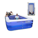 YYDD Oversize Design Inflatable Pool for Adults and Kids, Family Interaction Summer Pool Party Wear-Resistant Cold Resistant PVC Thickening Bottom Outdoor Garden Backyard Portable Summer family playin