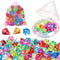 Zhanmai 42 Pieces Diving Gem Pool Toy Set Pool Treasure Chest Includes 40 Colorful Diamond Shaped Acrylic Gems 1 Big Treasure Box and 1 Mesh Bag for Boys and Girls Underwater Swimming Toy (Pink)