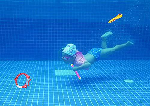 ZHFUYS Diving Pool Toy Underwater Swimming Throwing Diving Torpedo Shark,4 Pack