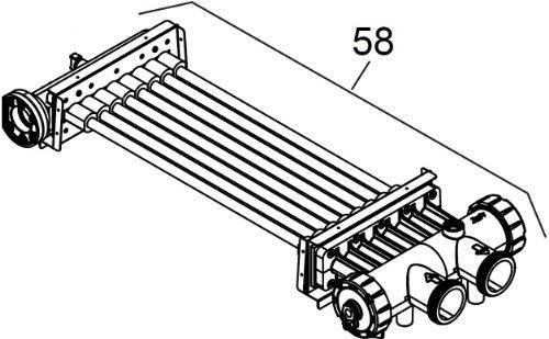 Zodiac R0500710 Complete Heat Exchanger Assembly Replacement for Zodiac Jandy Legacy LRZM 400 Pool and Spa Heater