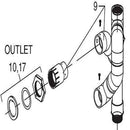 Zodiac R0520001 Outlet Piping Replacement for Zodiac JS Series JS60-SM Sand Filter