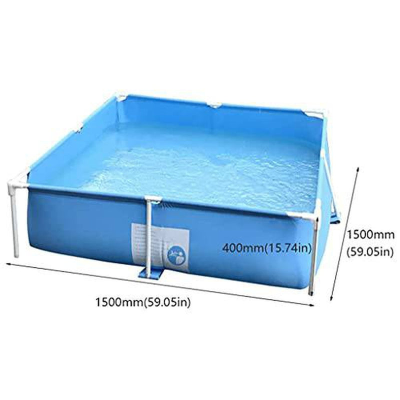 Mini Swimming Pool,Metal Frame Pool Rectangle Frame Above Ground Pool Pond Metal Frame Structure Pool