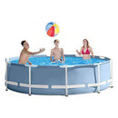 Paddling Pool & Swimming Pool,Metal Frame Pool with Filter Pump,Steel Rectangular Frame Above Ground Pool for Outdoor Garden Backyard