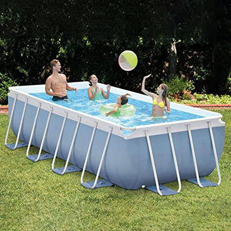 Swimming Pool - Above Ground Pool,Round Metal Framed Above Ground Swimming Pool, Family Pool for Backyard or Outdoor Swimming Pool for Kids and Adults (No Pump)